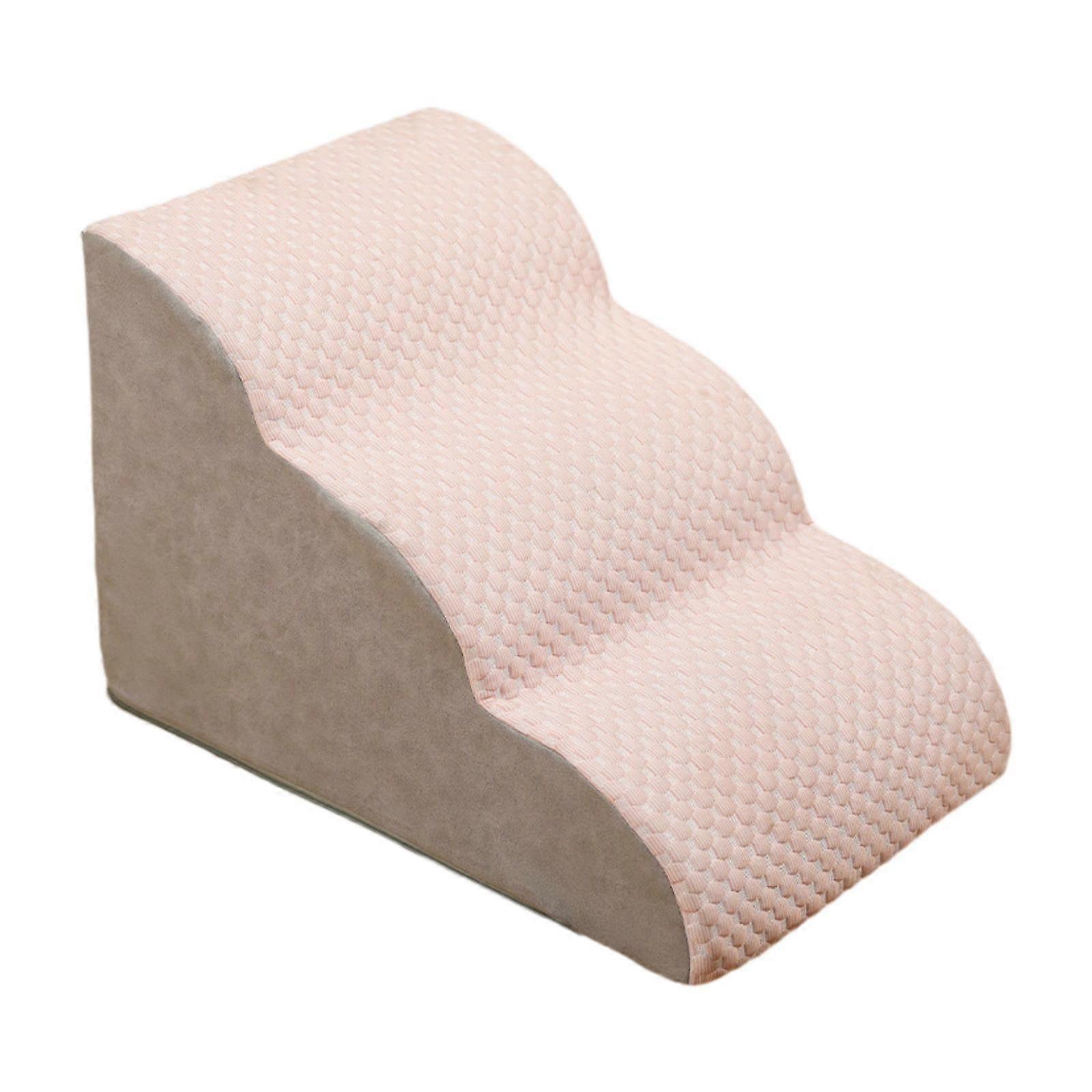 Rampa per scale per cani con fondo antiscivolo robusto, 3 gradini, scale per cani per gatti, divano rosa