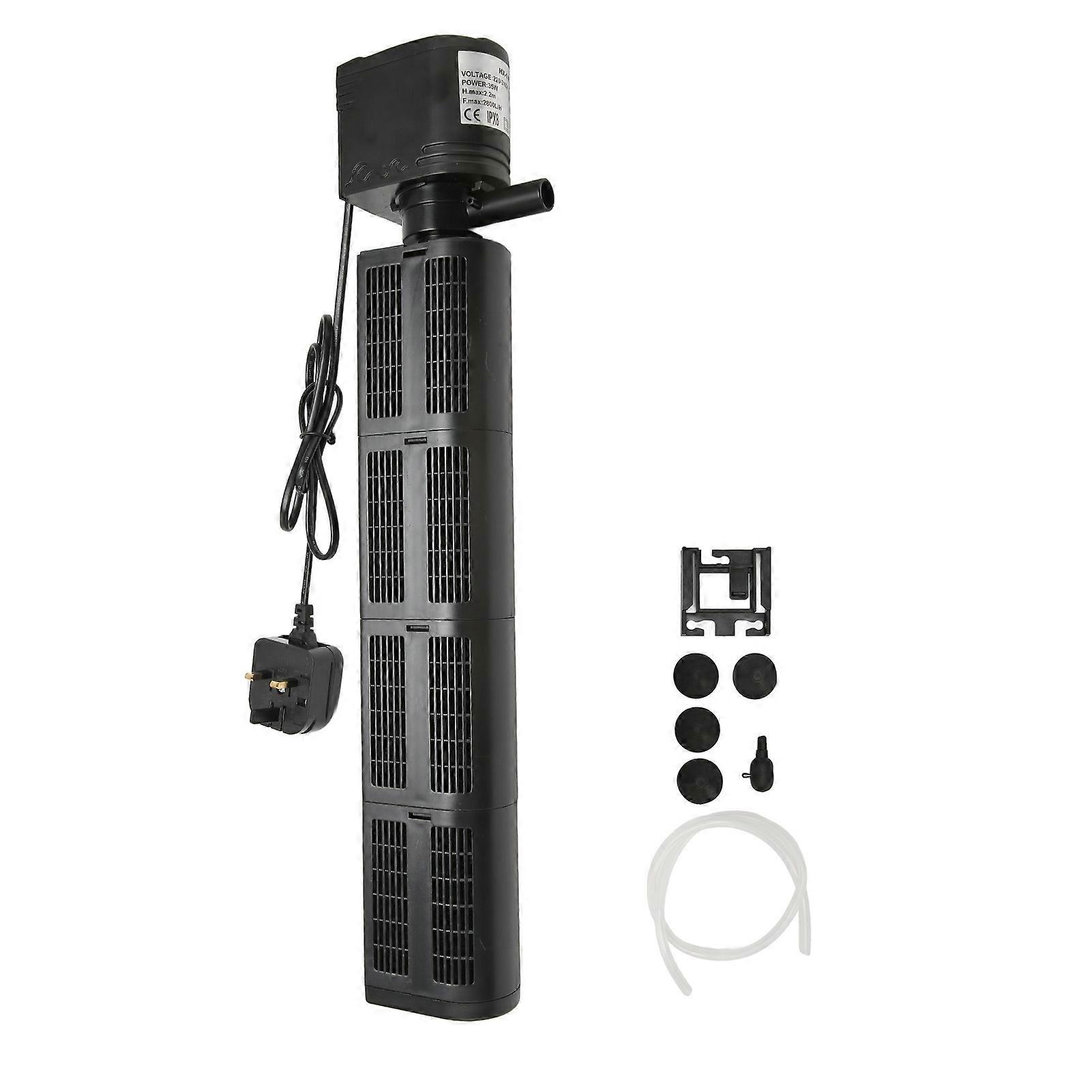 Aquarium Filter 3 in 1 Filtration Circulation Oxygenation Internal Fish Tank Filter Pump UK Plug 220 V HX 1480F2