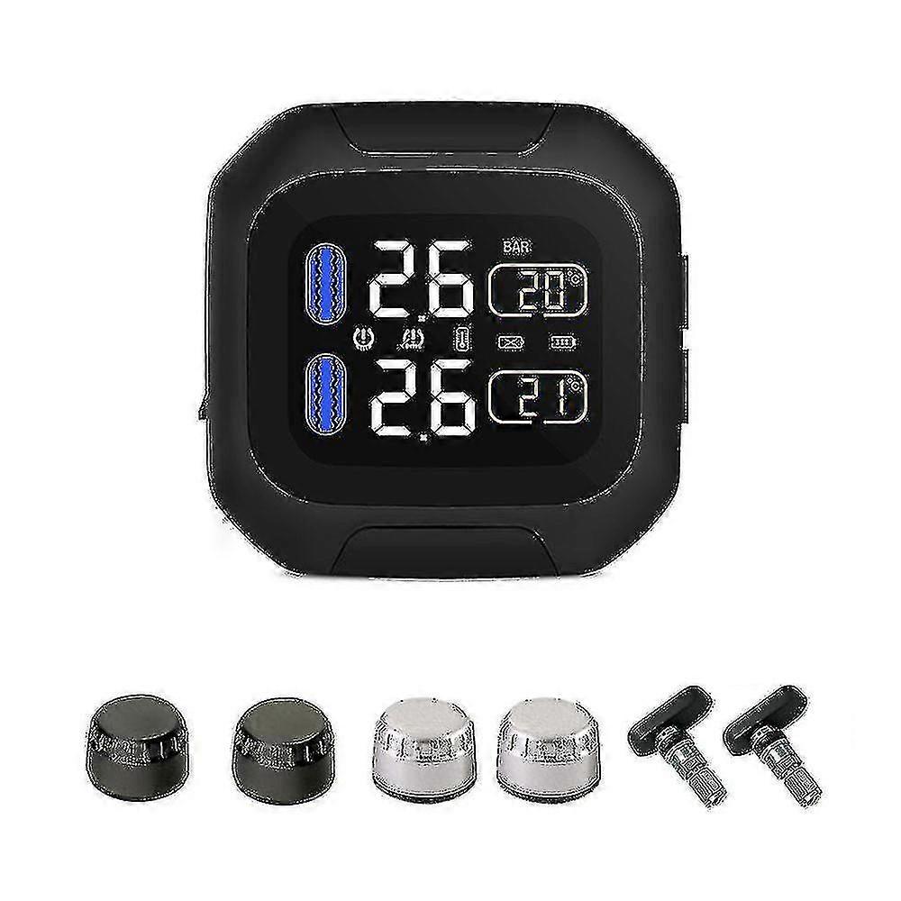 M3 Moto Waterproof Motorcycle Real Time Tire Pressure Monitoring System Tpms Wireless Lcd Display Internal Or External Sensors High Quality