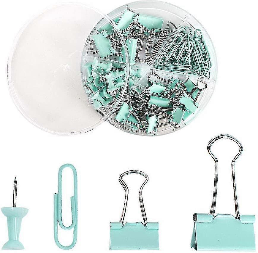 Office Supplies Set,including Binder Clips,paperclips,push Pins Thumb Tacks With Box