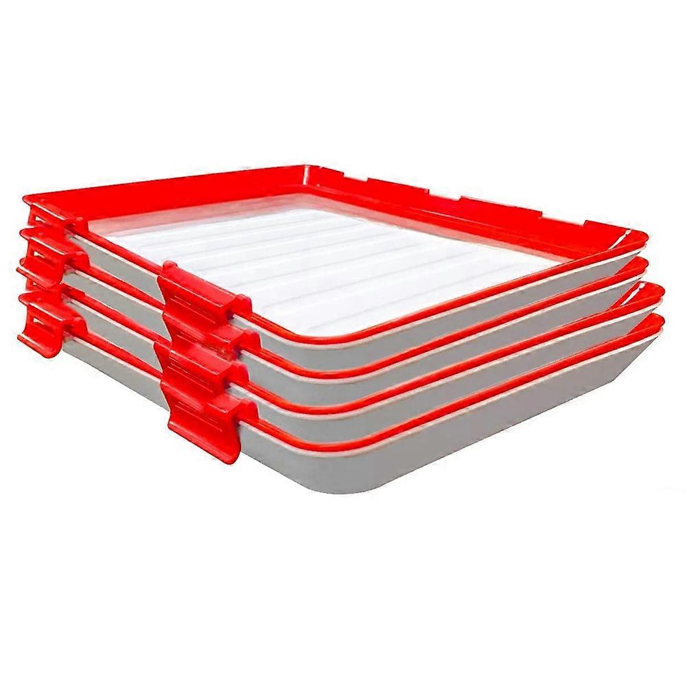 Food Plastic Fresh-Keeping Tray Stackable Food Tray Reusable