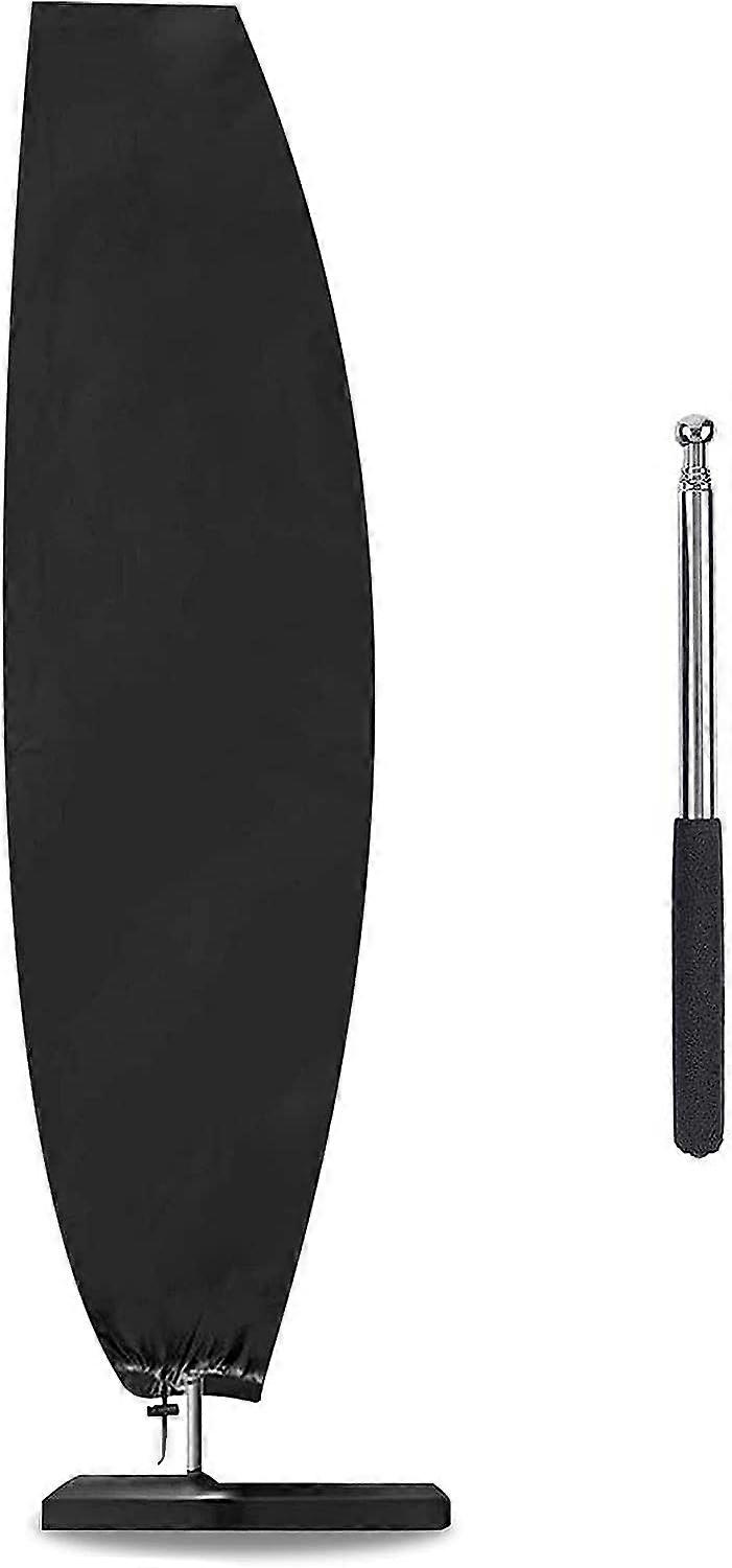 大きなパラソルカバー、420D保護カバー、防水、抗UV、風、老化、ほこり、色あせ、リビングルームガーデンアウトドアの涙、265x50x70x40 cm