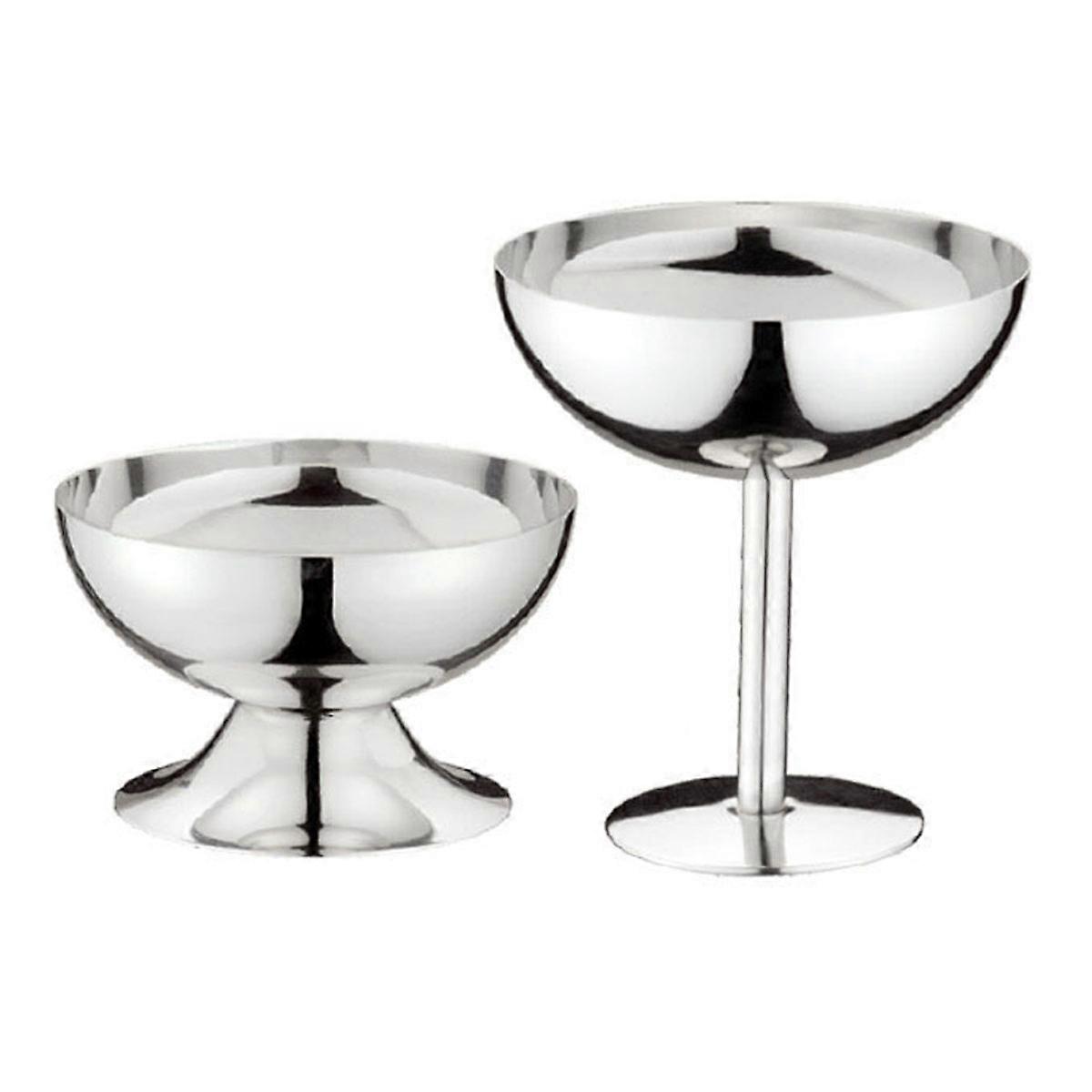 Ruostumattomasta teräksestä valmistettu jäätelökulho metallivanukaskupit salaatti jälkiruokapidike välipala hedelmäkarkkisäiliö DIY-jäätelöä varten