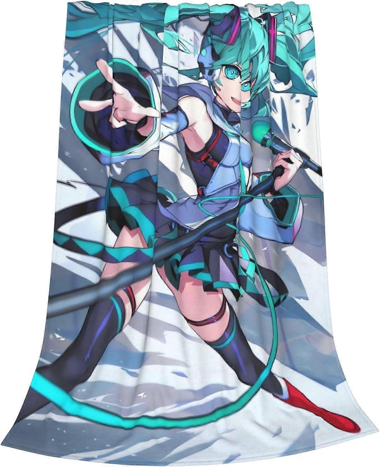 Hatsune Miku animation character blanket flannel air conditioning blanket summer cool blanket towel -CT560