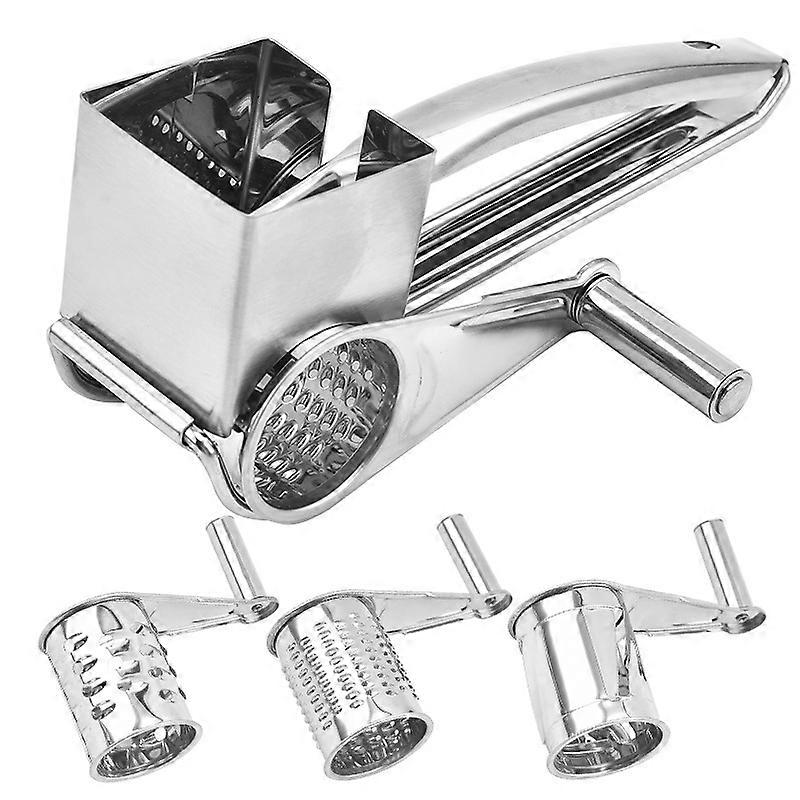 Vegetable Cheese Grater with 3 Interchanging Rotary Cylinders Drums&Slicer