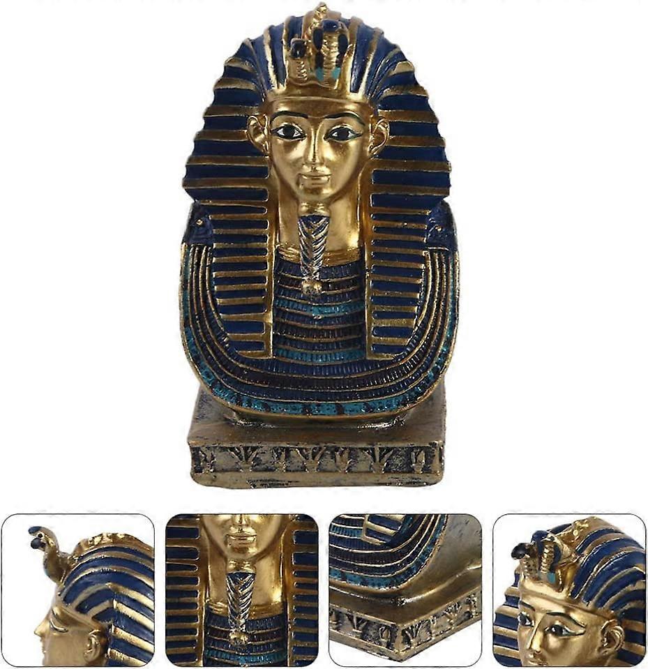 Egyptisk faraostatue Gylden Uraeus Cobra og gribb Nemes Farao gyptian  Historisk pedagogisk | Fruugo NO, image size:929x959