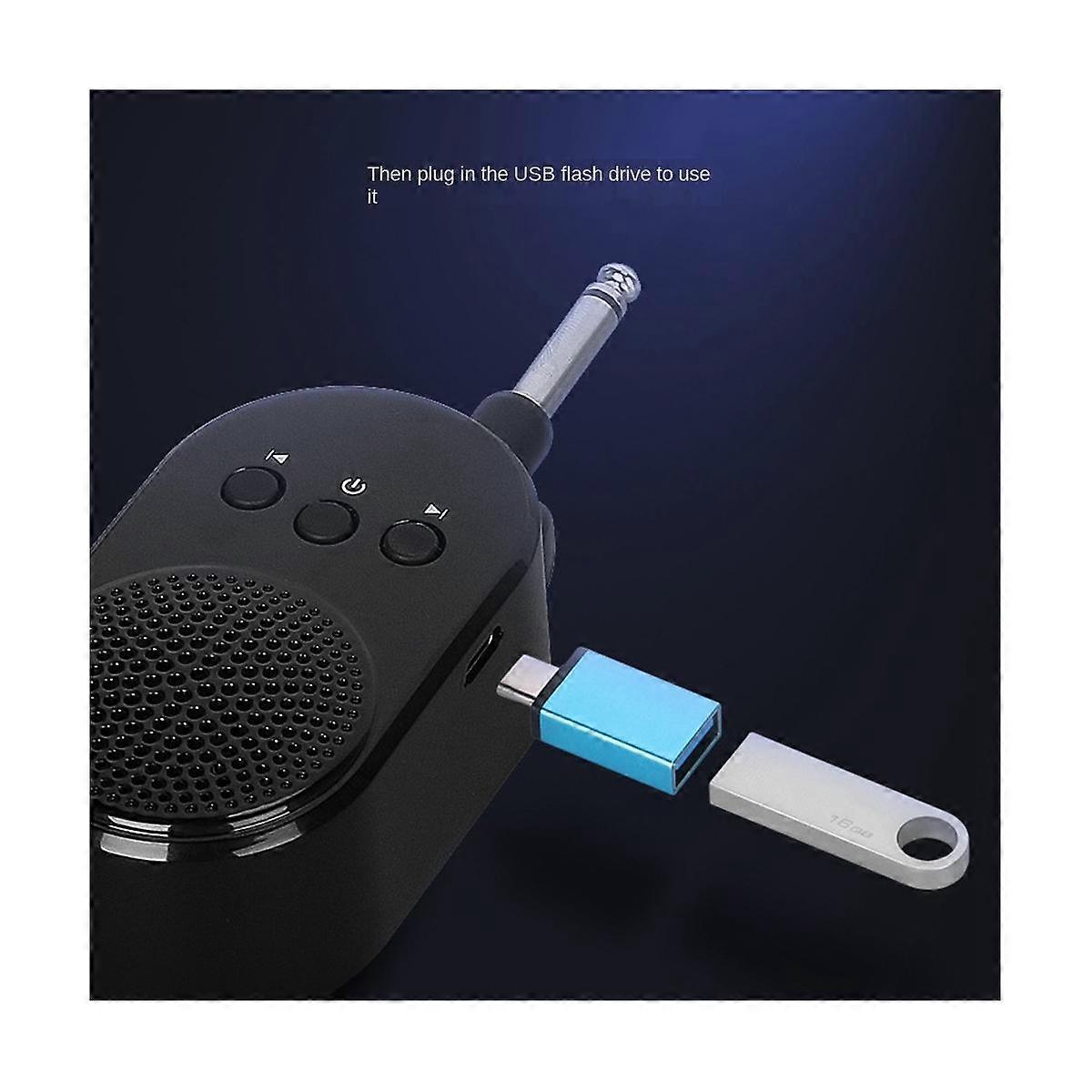 Mini Amplifier 5W Guitar AMP 6.35mm Plug Rotated 270 Degrees USB Rechargeable for Electric Guitar B
