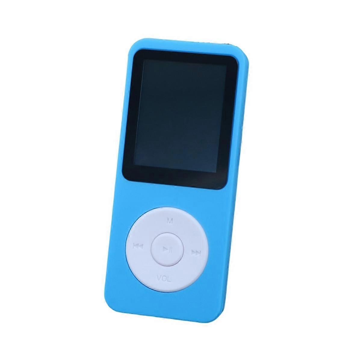 Portable 1.8 Inch Color Screen Bluetooth-Compatible E-Books Sports MP3 MP4 FM Music Player for Kids Holiday Gifts-Blue