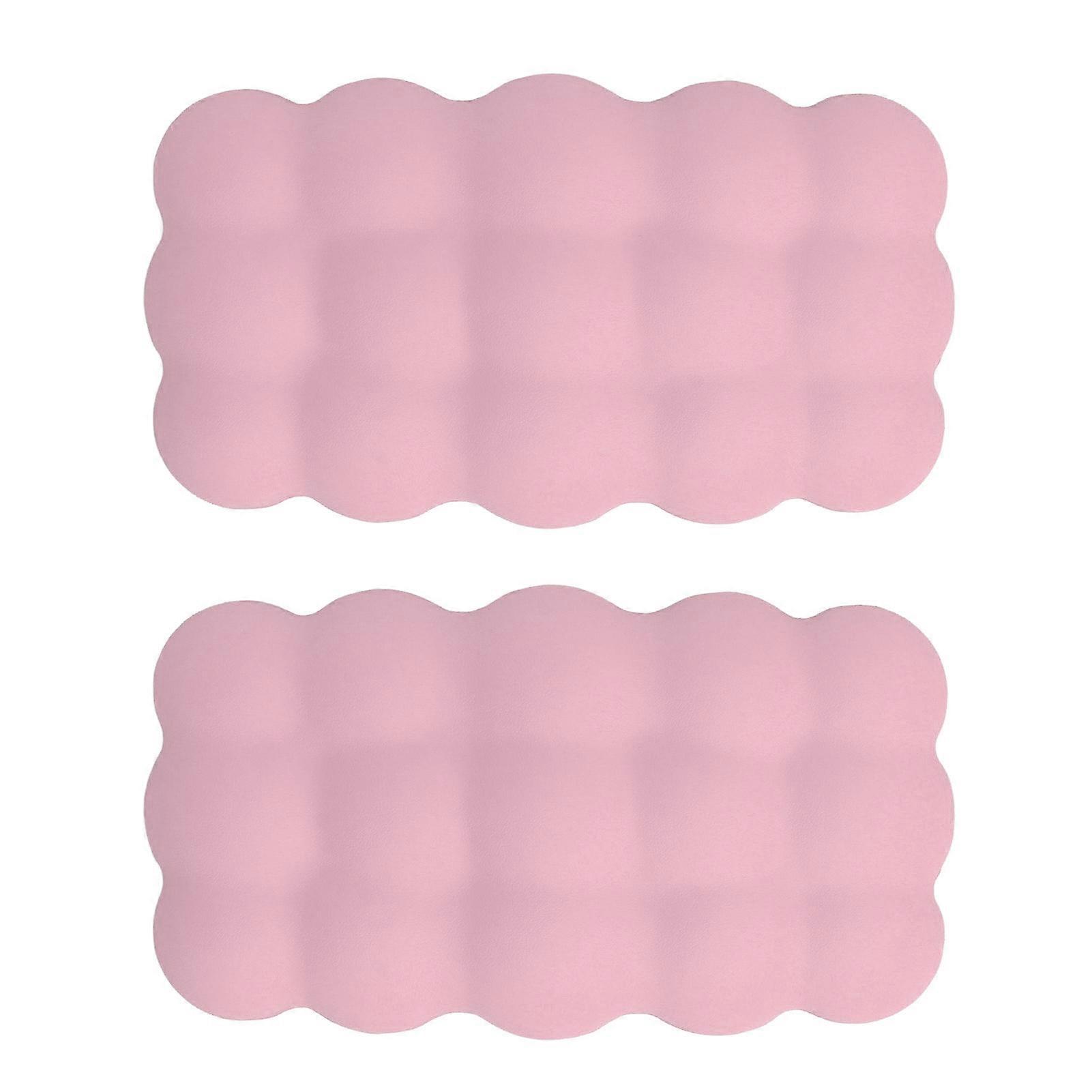 2PCSカーニークッションメモリーコットンスーパーソフトユニバーサルフィットペースト取り付けレッグエルボークッションパッドピンク