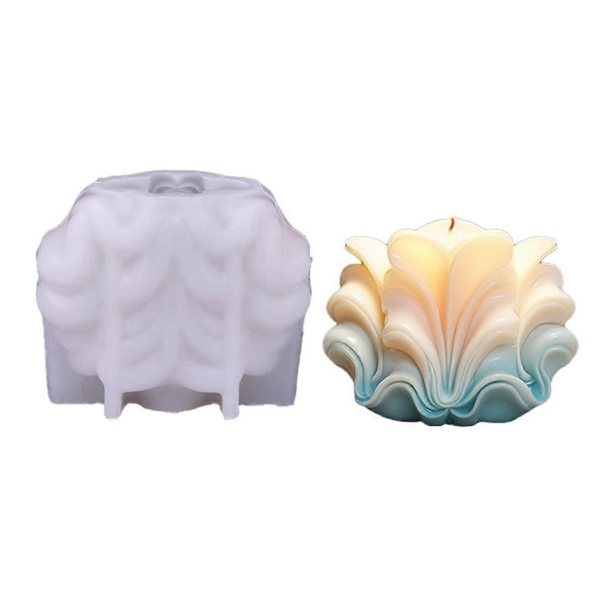3D Shell Shaped Candle Silicone Mold Wave Striped Shell Cake Chocolate Silicone Mold Soap Mold Wate