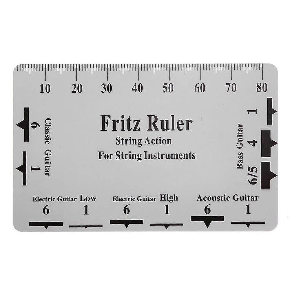 Fritz Ruler Guitar String Action Gauge Ruler String Pitch Rulers Card   Luthier Tools For Guitar Strings Music Guitar Accessorie