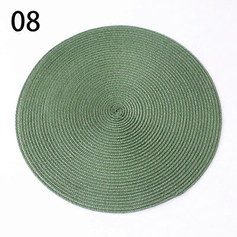 Noi placemats rotunde pentru masă Coaster rezistent la căldură placemats rezistent la pete antiderapant bumbac țesut mat