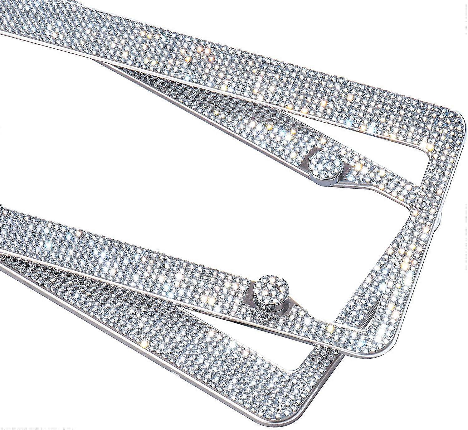Πλαίσιο πινακίδας κυκλοφορίας 2 Pack Crystal Premium Stainless Steel Bling (Κρύσταλλο)