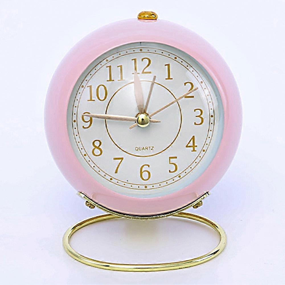 Loud Bell Alarm Clock Battery Operated No Ticking Quiet Student Analogue Table Clocks