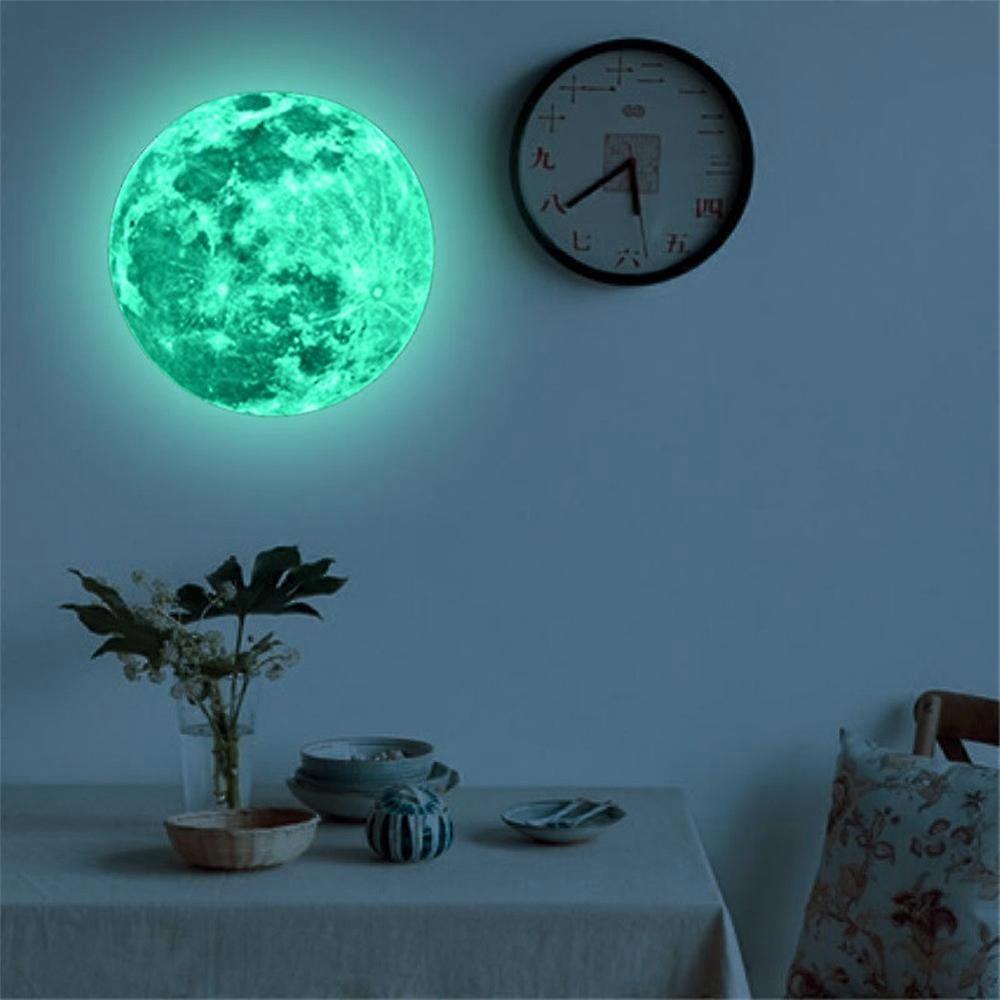 Moon Shape Glowing Wall Stickers Luminous Atmosphere Decoration Pasters