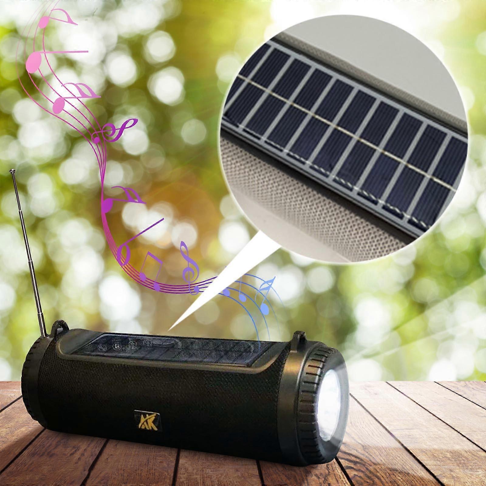Solar Powered Wireless Bluetooth Speaker Mini Mini Speaker High Sound Quality Surround Home Subwoofer Flashlight Radio FLYE0818