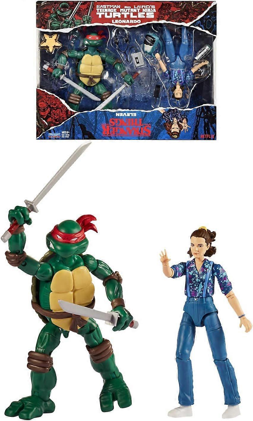 Bandai 2 Pack Action Figure VS - TMNT vs Stranger Things (Leonardo & Eleven)