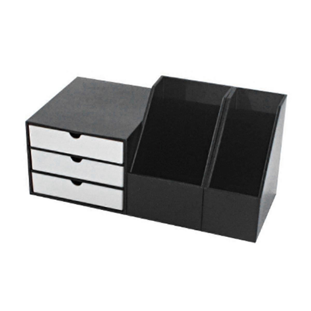 Miniature Bookshelf Storage Rack Doll House Desk Shelf Furniture File Storage Stand Drawer Model D