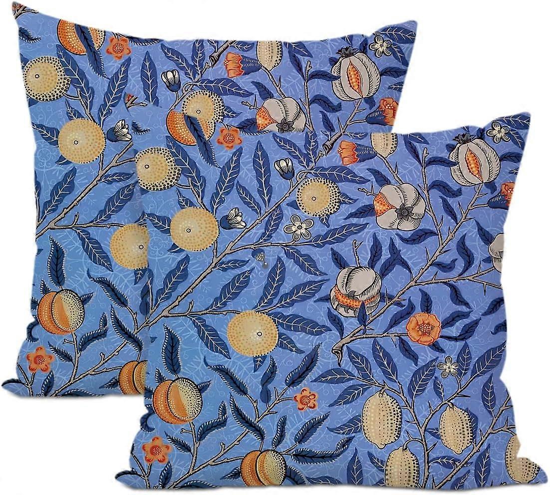 2 PCs Capas de Almofada Botânicas Vintage 18x18, Capas de Almofada com Flores Florais, Capas de Almofada, Protetores de Almofada para Quarto de Fazenda