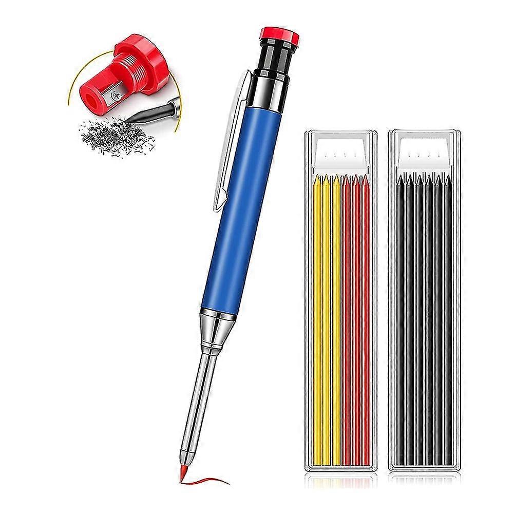 Mechanical Carpenter Pencils Construction Pencils Heavy Duty With Built-in Sharpener For Woodworkin