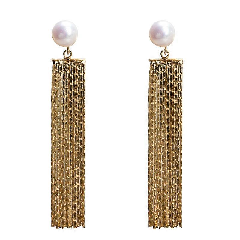 Pearl tassel earringsFringe Hook Dangling