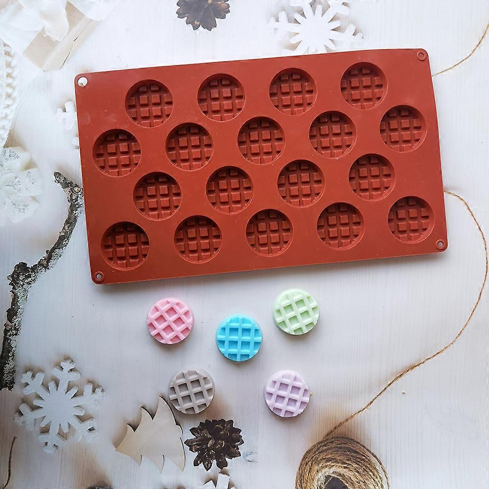 1pc Silicone Round Mini Waffle Pan Chocolate