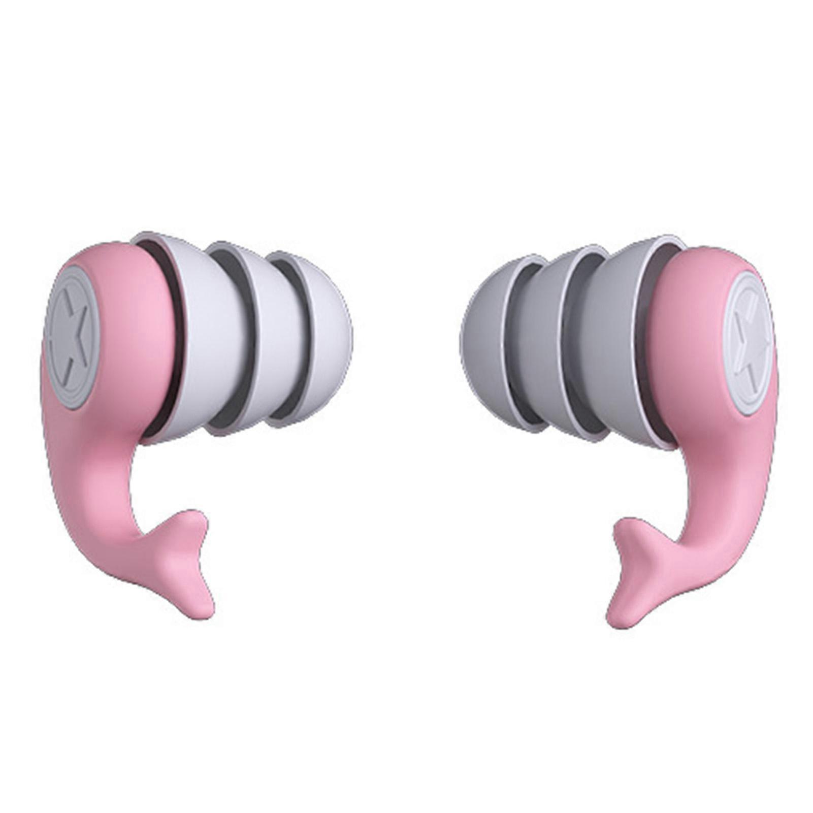 Ergonomic Silicone Ear Plugs 25 DB Noise Reduction Waterproof Reusable Dust-proof Hearing Protection Earplugs for Work Sleep Study Focus Snoring Parti