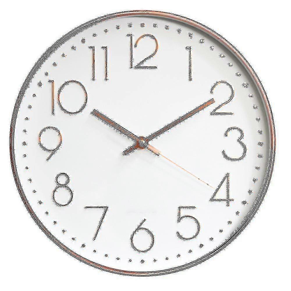 Wall Clock Silent Non Ticking Quality Quartz, Round Easy To Read