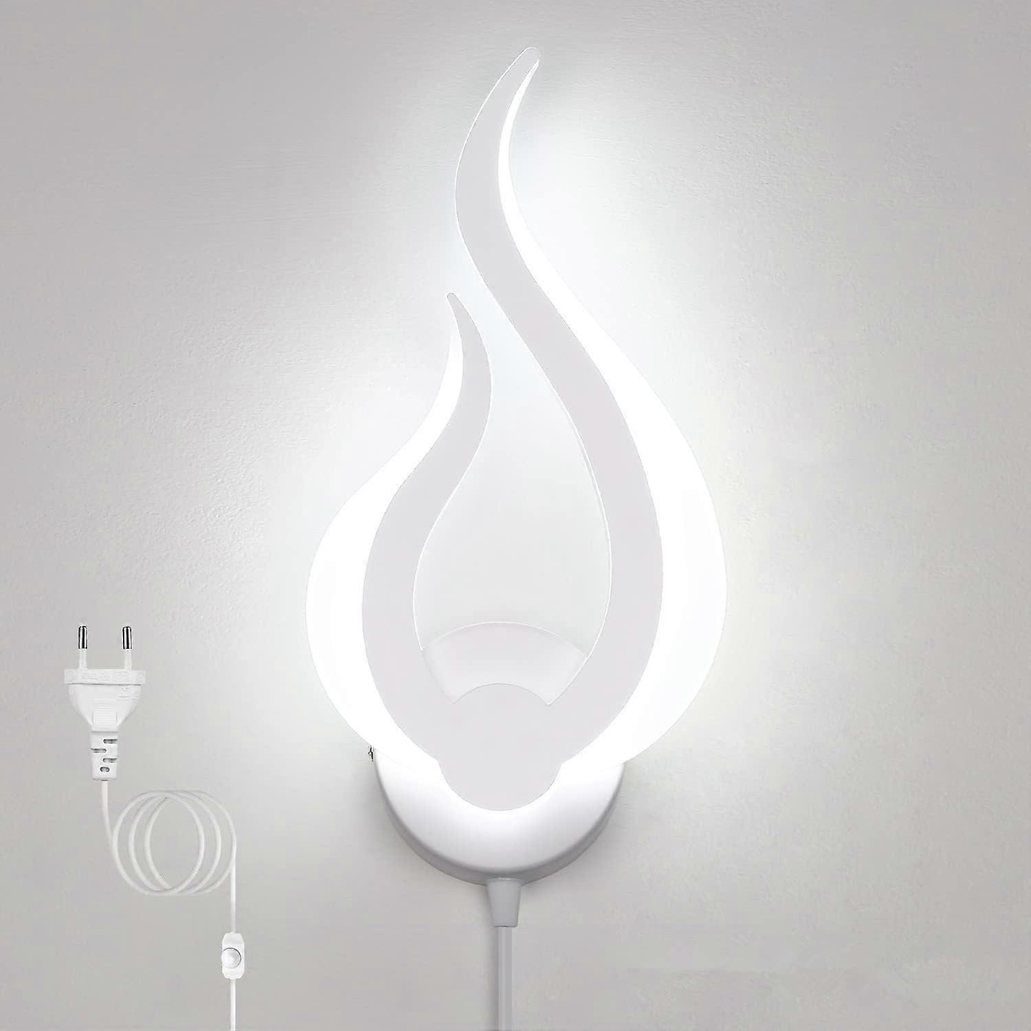12W Dimmable Indoor Wall Lamp LED Lighting Adjustable Brightness Cool White Modern Acrylic Wall Sconce with Switch + Wired