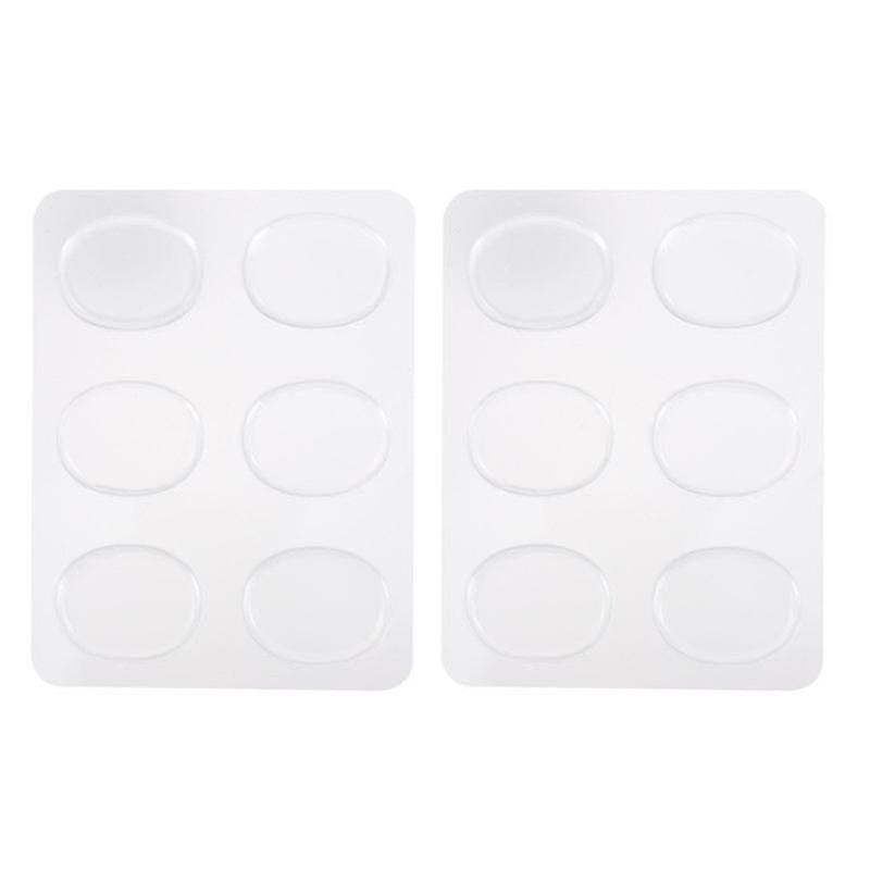 12 Pcs Adhesive Silicone Drum Dampeners Practical Drum Silencers (transparent Color)