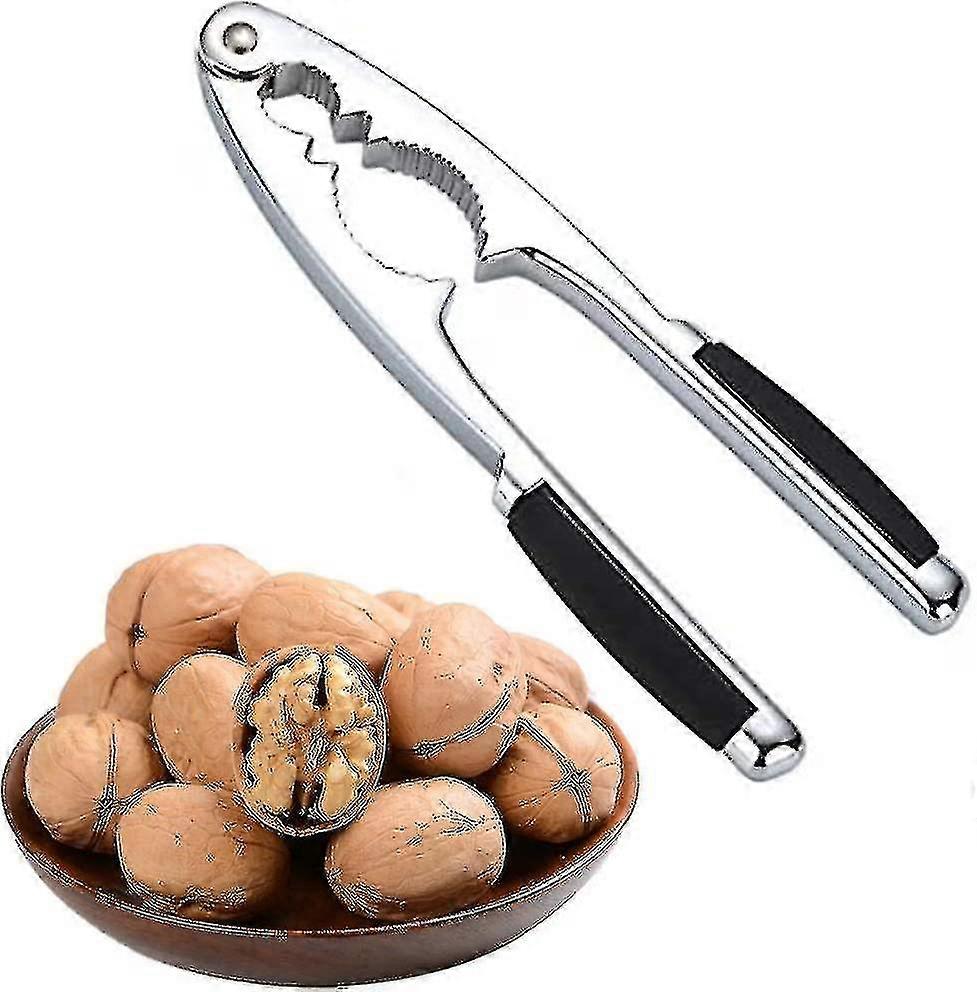 Nut Crackers Heavy Duty With Non-slip Handle, A Nut Shell Opener With Non-slip Handle, An Opening Tool For Nutcracker 1pcs Black)--