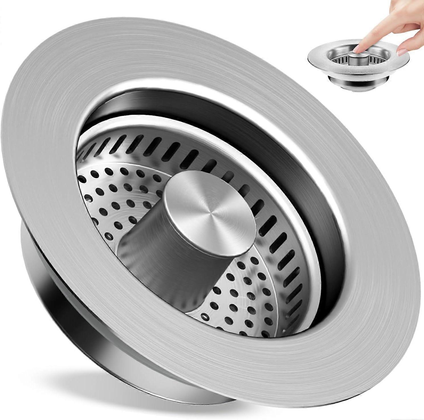 2025 Neuestes Modell Küchenspüle Abflusssieb 3 in 1, 304 Edelstahl Pop Up Sink Stopper