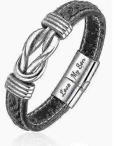 And Son Forever Linked Together Braided Leather Bracelet