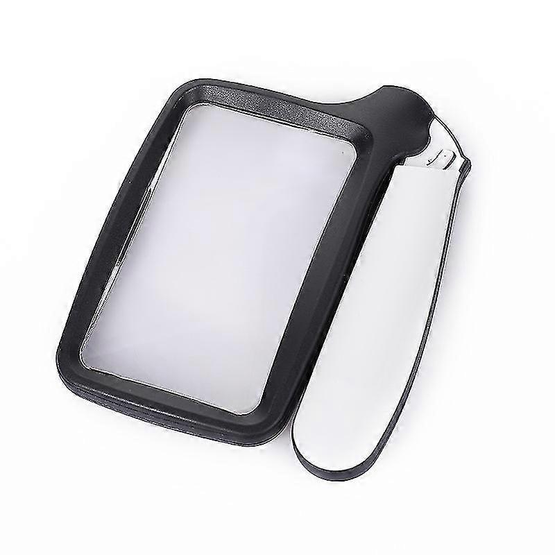 Folding Handheld Magnifying Glass With Five Led Lights For The Elderly 2X