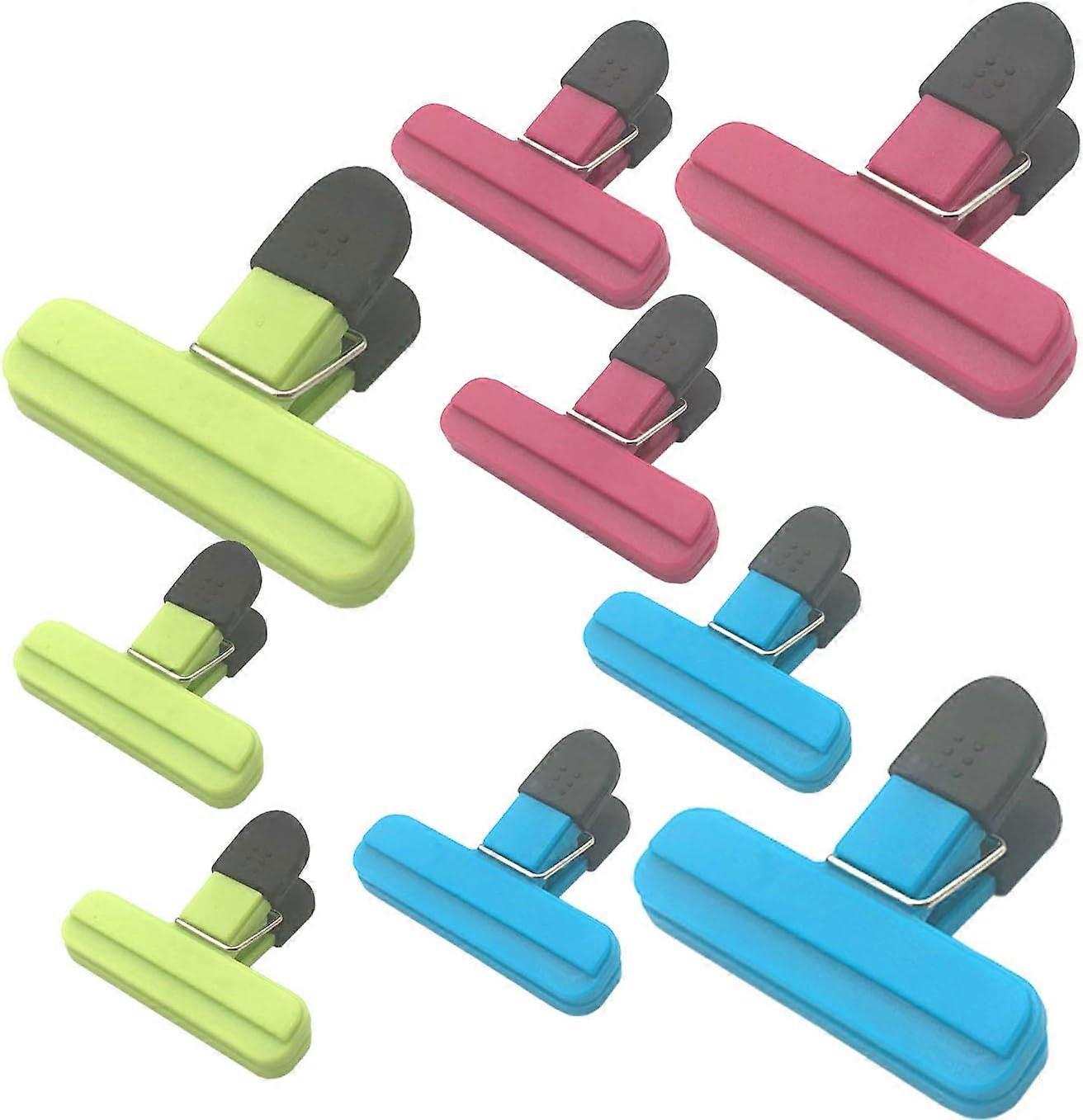 9 Pack Large Chip Bag Clips - Assorted Sizes Food Bag Clips Plastic Heavy Seal Grip