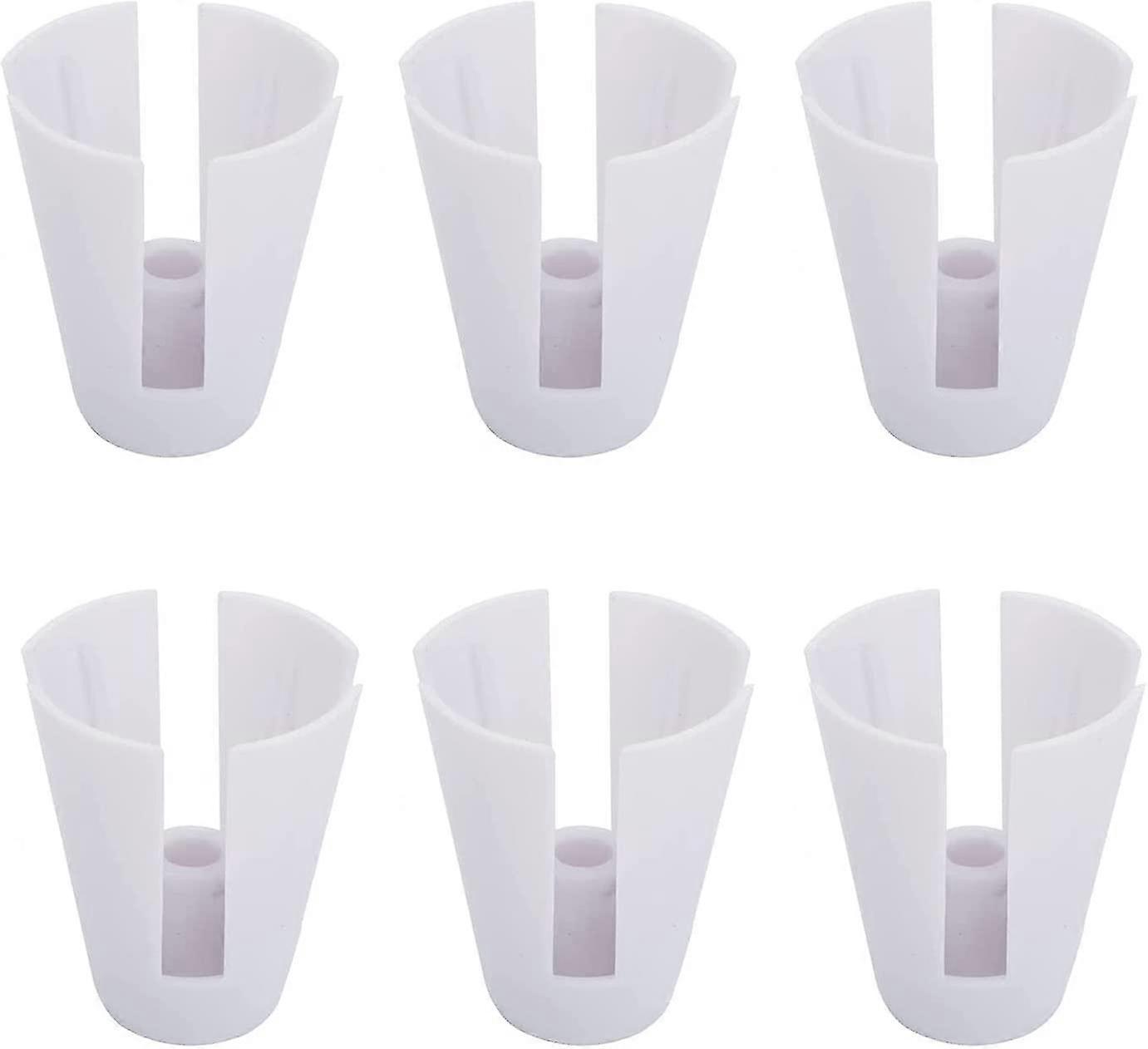 6pcs Plastic Coil Claw Thread Spool Cone Holder Sewing Accessories, White