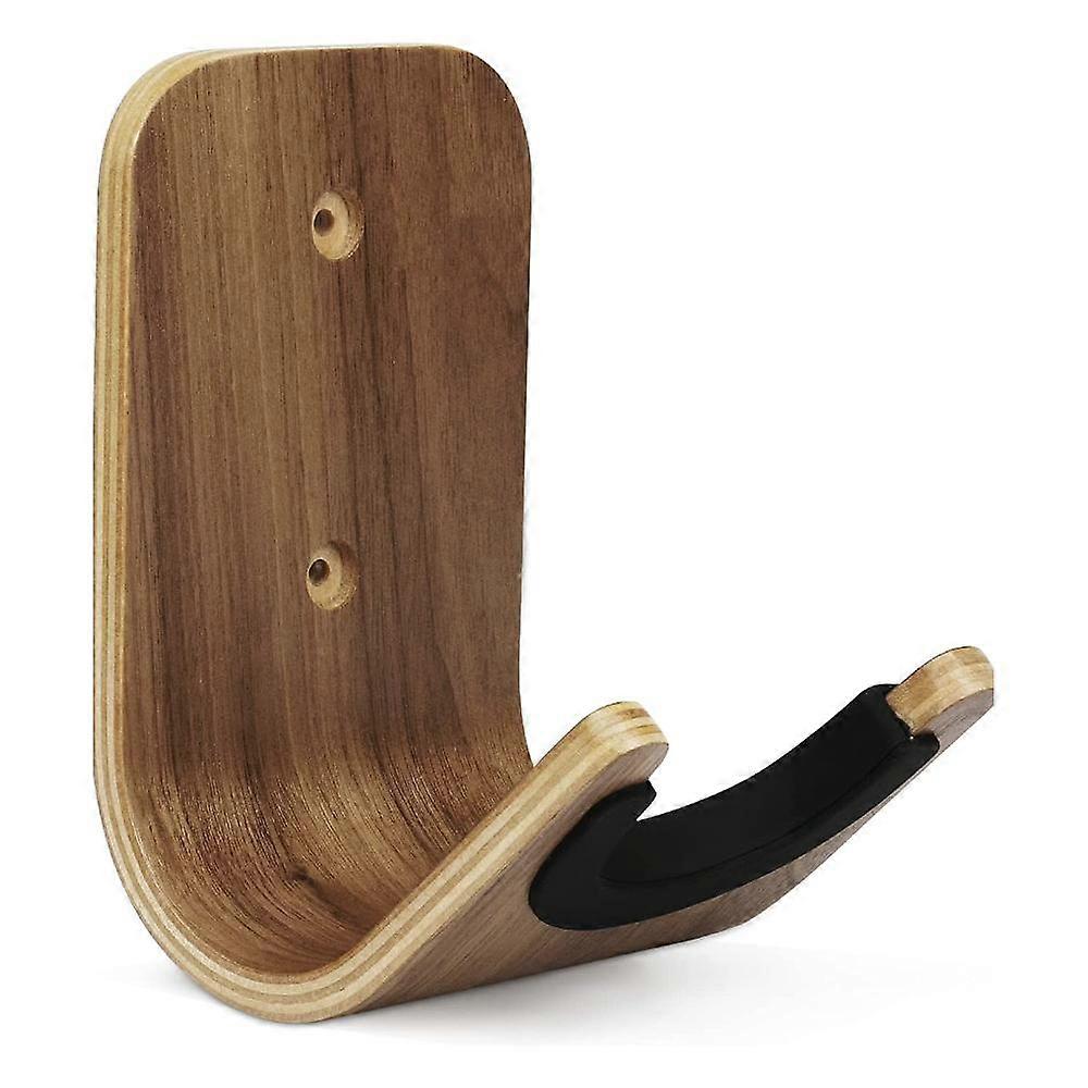 Guitar Wall Mount, Wooden Guitar Hook Holder with Screws and Adhesive for Ukulele, Bass, Acoustic and Electric Guitar, Guitar