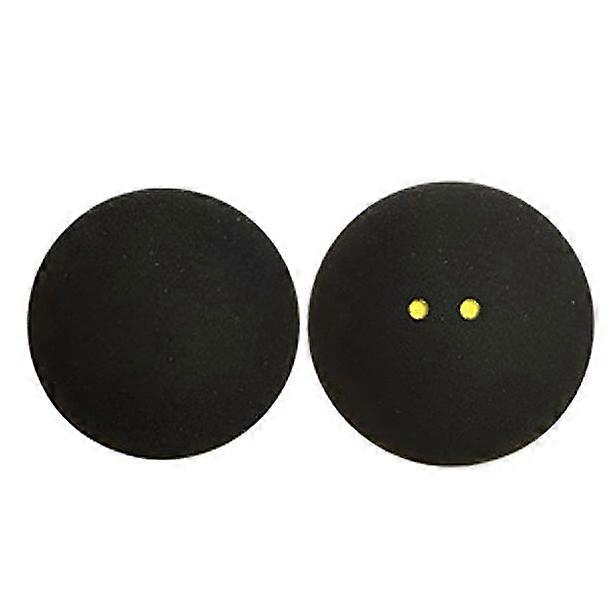 2 Pcs Squash Balls Two-Yellow Dots Low Speed Training Squash Balls Black Rubber Racket Balls, Very Suitable For Outdoor Sports