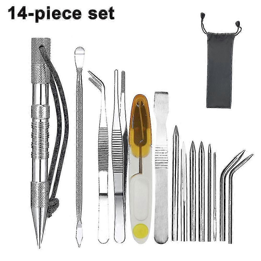 14 Pcs Paracord Needle Set, Paracord Fid Lacing Needles And Smoothing