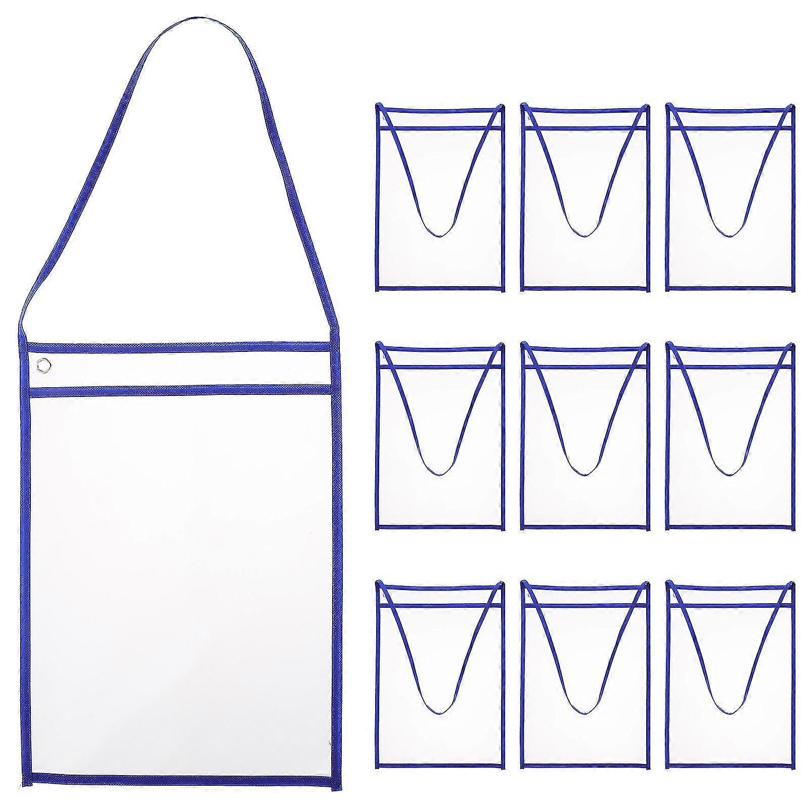 10pcs Transparent File Pockets School Sheet Protectors Convenient Dry Erase Sleeves