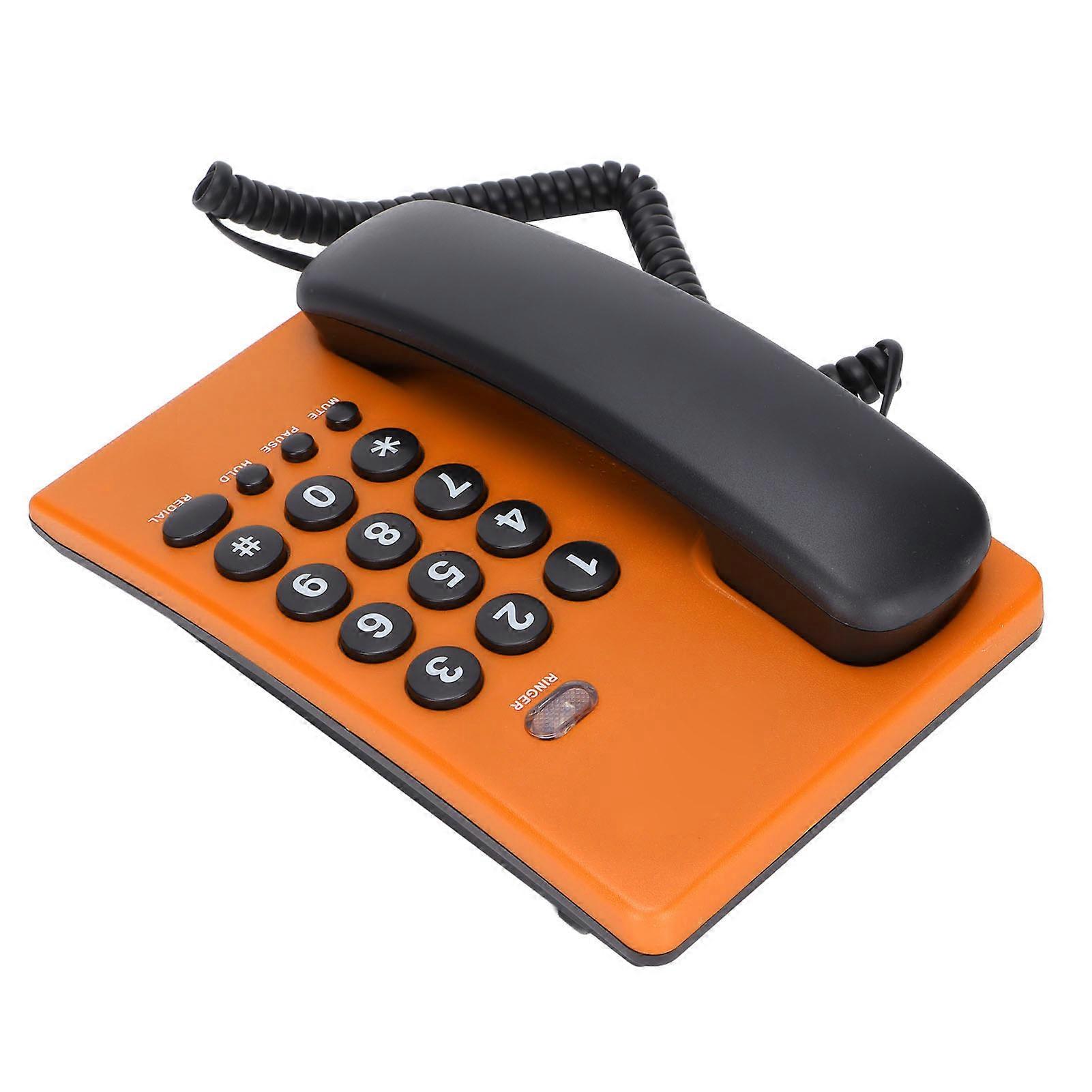 Corded Telephone Wired Landline Phone with Mute Function and Double Magnetic Handset for Home Office