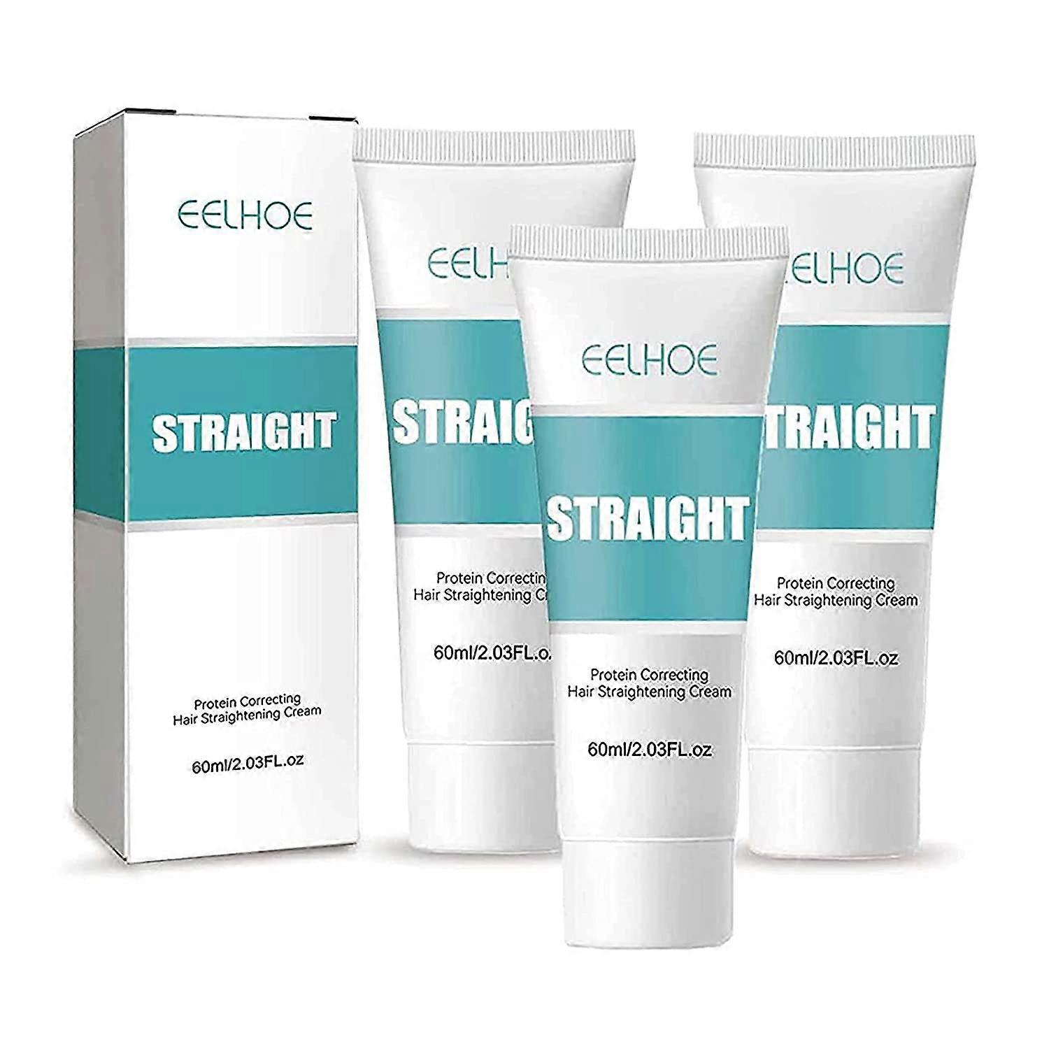 3Pcs Hair Straightening Cream, 2023 New Protein Correcting Hair Straightening Cream, IVILA Silk & Gloss Hair Straightening Cream, EELHOE Hair Straight