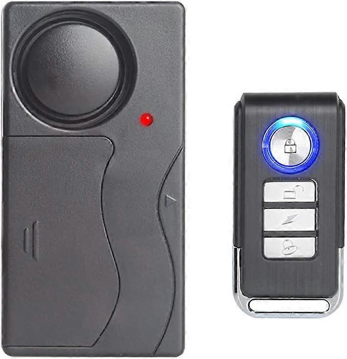 Wireless Vibration Alarm, Anti-theft Alarm for Bike/Motorcycle/Car/Vehicles/Door/Window, 110db Sound (Remote Control Included)