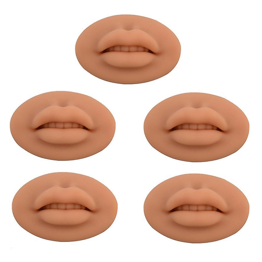 Simulation Silicone Lips Embroidered Lips Training Module Makeup Teaching Practice 5Pcs