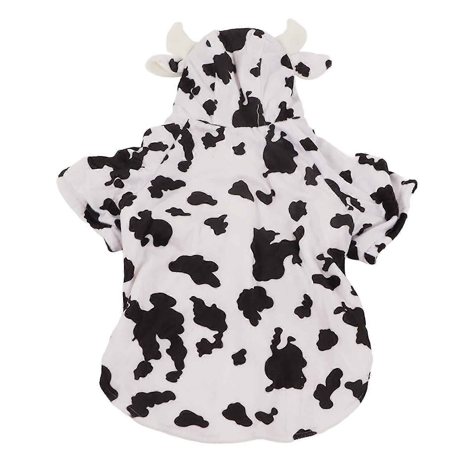 4XL Black White Cow Pattern Dog Clothes for Medium to Large Dogs - Comfortable and Warm