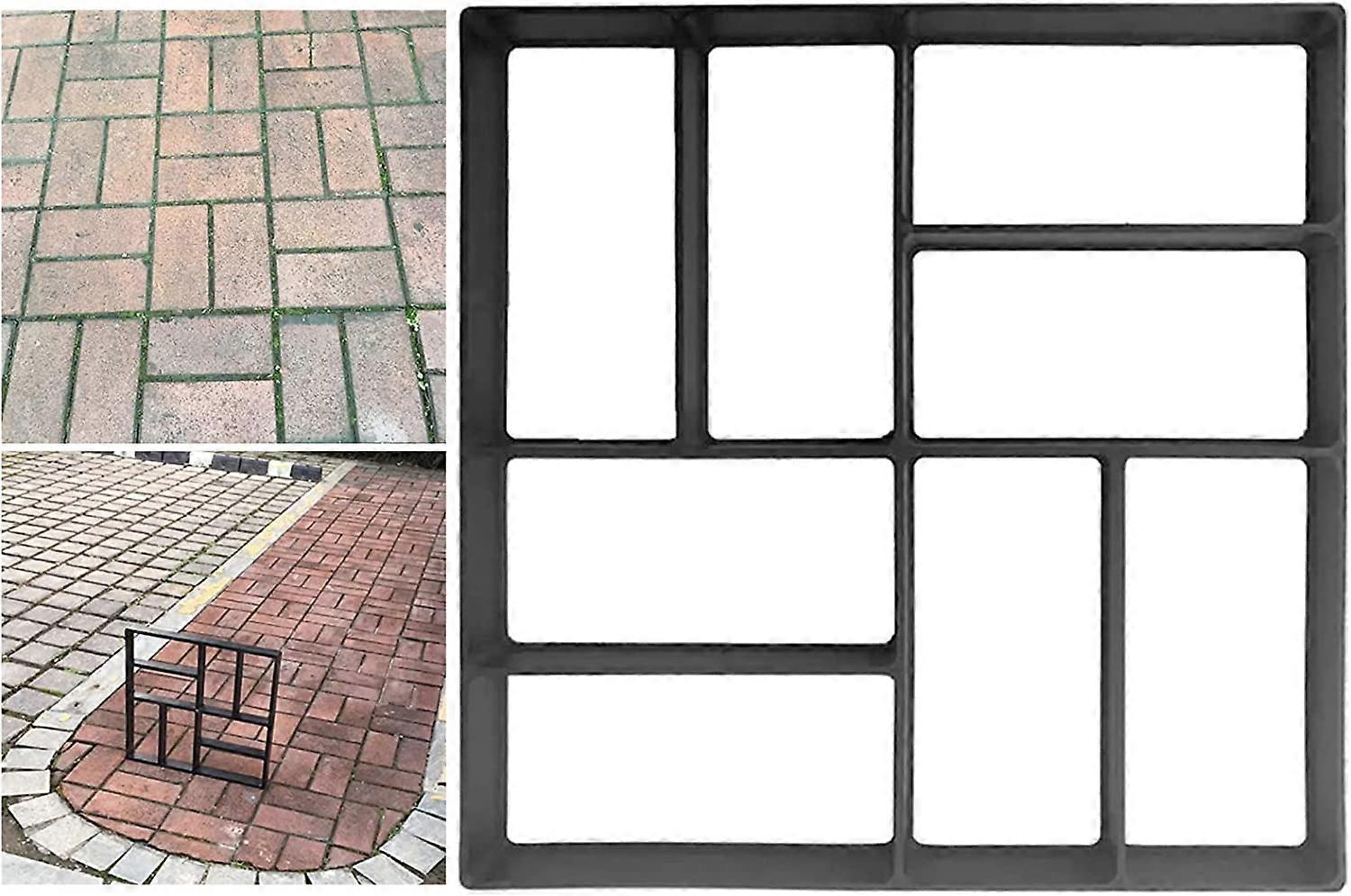 Path Maker Mould, Plastic Paving Mold, Reusable Cement Concrete, Stone Design,Garden Path, Patio Path, Pathmate Mold, DIY Paving (40 * 40 * 4cm)