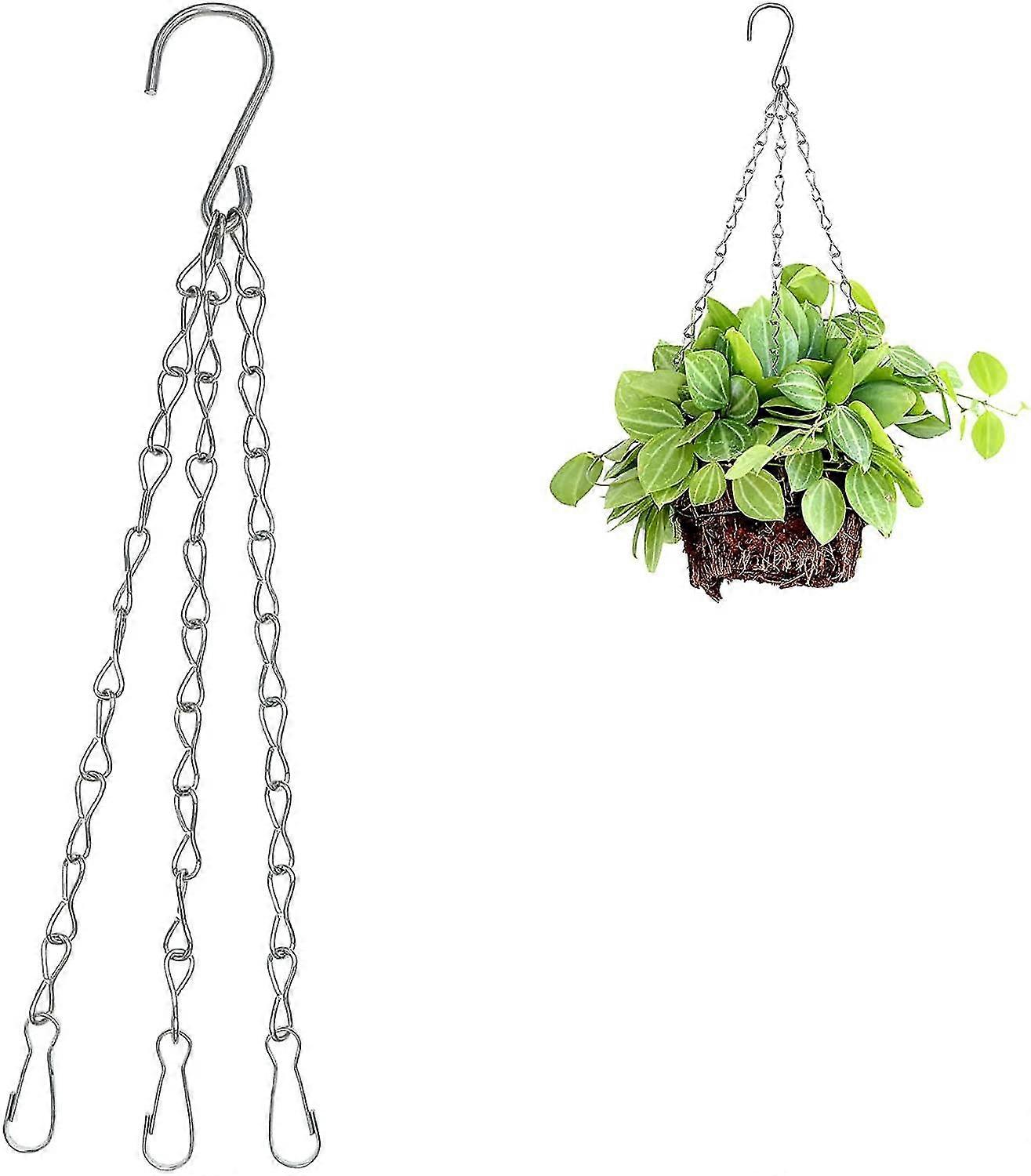 ハンギングバスケットチェーン、ハンギング植物のためのフラワーポットチェーン、16インチの金属ハンギングバスケット交換