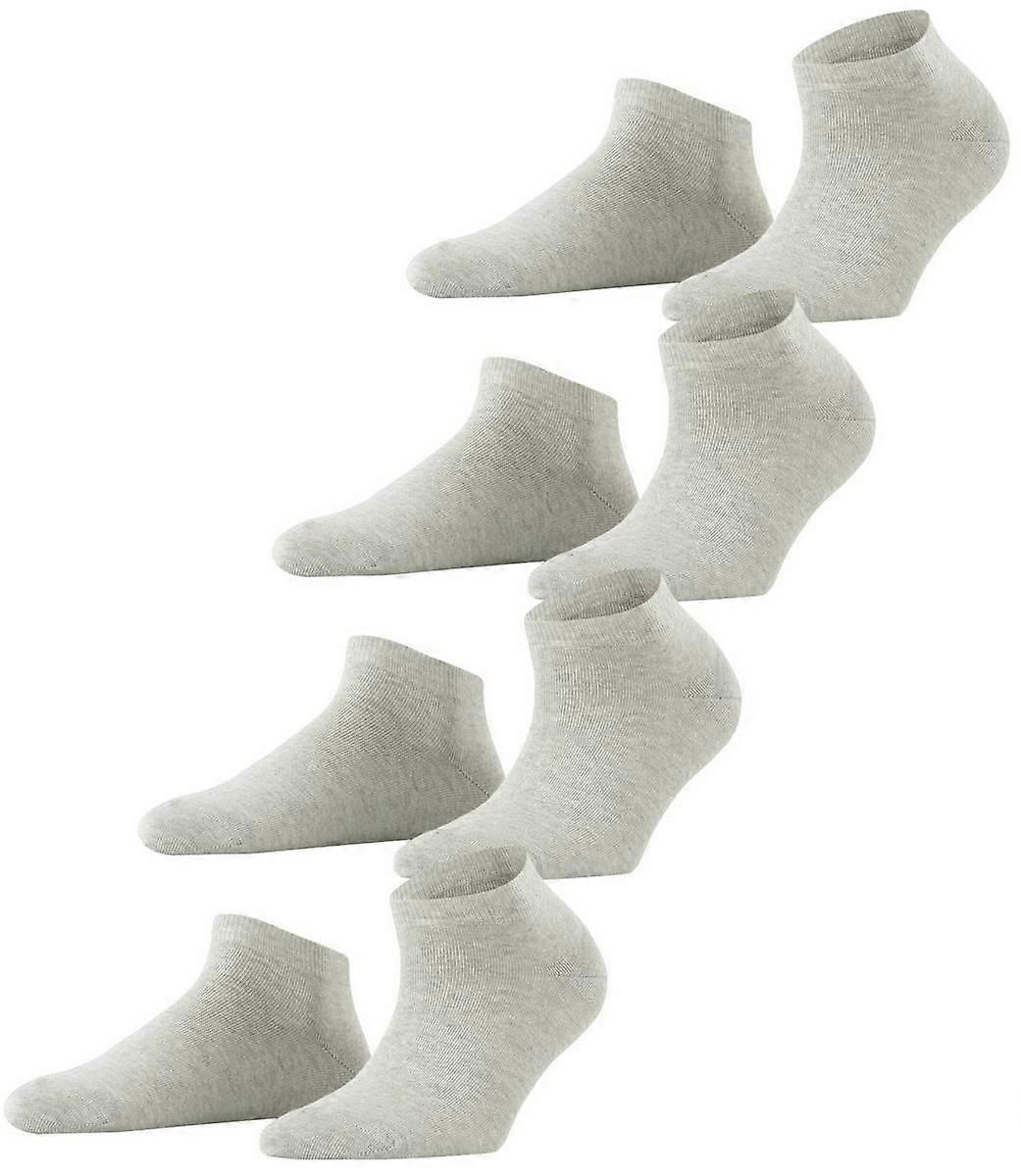 Esprit Solid Sneaker 4 Pack Socks - Storm Grey