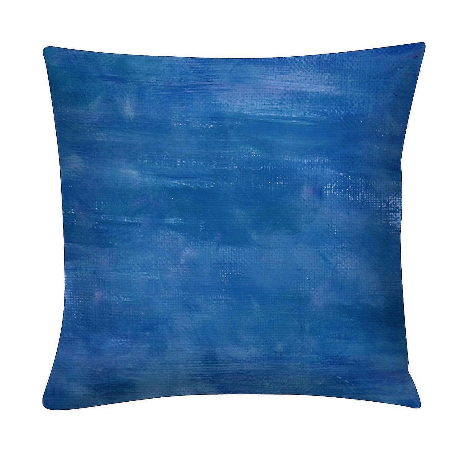 Blue Geometric Printed Throw Square Pillow Cover Sofa Chair Cushion Pillowcase-ZZY