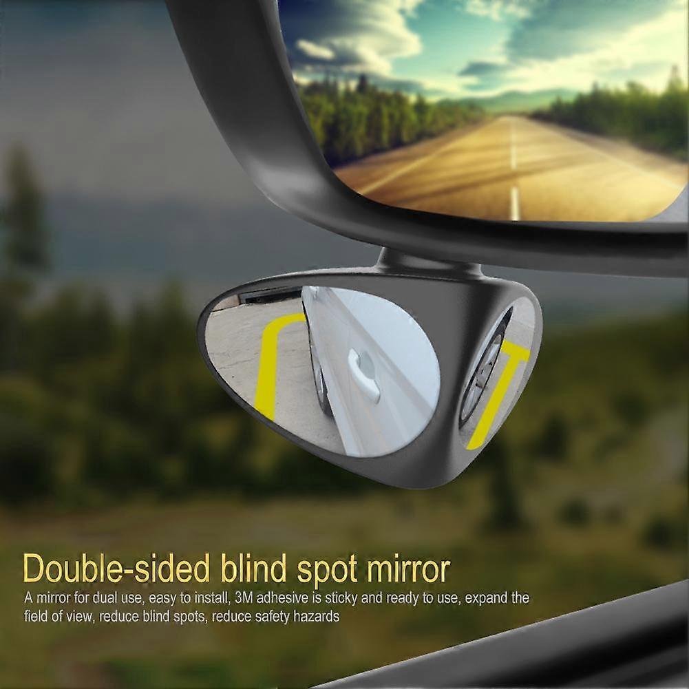 2 in 1 360 Degree Rotation Double Sided Blind Spot Mirror Reversing Parking Auxiliary Car Rear View Mirror